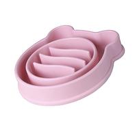 Pet Dog Bowl Cartoon Bear Shape Slow Food Single Feeding Water Neck Protect Eating Supplies Feeder Plastics Feeder Licker Mat