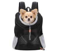 Pet Dog Carrier Backpack, Dog Front Backpack, Pet Carrier Backpack, Front Carrier Backpack, Ventilated Mesh Dog Travel Back Pack for Hiking Cycling Outdoor (6.6-15.4 lbs)