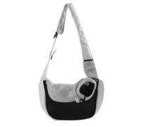 Pet Dog Carrier Bag Cats Puppy Outdoor Bags Mesh Oxford Single Shoulder Sling Front Travel(1 black,L)
