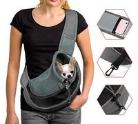 Pet Dog Carrier Sling Hands-Free Sling Bag Breathable Mesh Outdoor Travel Bag Small Dogs Cats Shoulder Tote Bag with Front Pocket and Wide Shoulders for Outdoor Travel Walking Daily Use 10lb