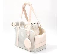 Pet Dog Casual Crossbody Bag, Handbag, Hands-Free One Shoulder Soft Edged Pet Bag, Fully Open Sunroof Cover with Mesh Window and Large Front Pocket, Capable of Accommodating 10 Pound Puppies and Cats