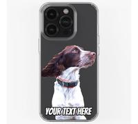Pet Dog Cat Animal Portrait Phone Cover Personalised Case in CLEAR Silicone, Custom Paint Brush Effect for iPhone 11 12 13 14 15 16 Samsung Galaxy S21 S22 S23 S24 Ranges: Brush Clear CUSTOMISE