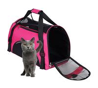 Pet Dog Cat Carrier Bag Puppy Handbag Portable Pet Travel Bag Soft Sided Bag Airline Approved with Breathable Mesh Pouch Pet Car Seat Booster Puppy Cage Tote for Small Medium Dogs Cats Puppies Rabbit