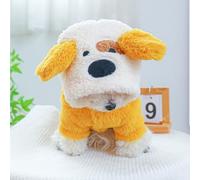 Pet Dog Cat Clothing Source Factory Autumn and Winter Warm Cartoon Flannel Two Leg Transformation Series (Puppy - Yellow, X-Large)