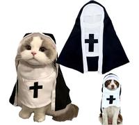 Pet Dog Cat Nun Dress Costume for Christmas Party Holiday Cosplay Outfit (Medium)
