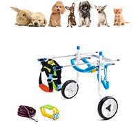 Pet Dog Cat Rabbit Wheelchair for Back Legs, Adjustable Full Support Cart, Hind Legs Rehabilitation for Handicapped Puppy Doggy, Life Changing for Mobility Challenged Pets, 2~30 kg