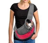 Pet Dog Cat Sling Carrier Bag Puppy Shoulder Carry Hands Free Dog Front Carrier with Adjustable Shoulder Strap Pet Travel Tote Bag with Breathable Mesh Pouch for Outdoor Walking Subway