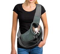 Pet Dog Cat Sling Carrier Bag Puppy Shoulder Carry Hands Free Dog Front Carrier with Adjustable Shoulder Strap Pet Travel Tote Bag with Breathable Mesh Pouch for Outdoor Walking Subway