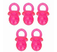 Pet Dog Chew Toy Durable Teether for Cleaning Teeth Sounding Interactive Toy for Home Play 5 Pcs/set Green/Red Pacifier Shaped Teething for Small Dogs (Red)
