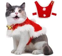 Pet Dog Christmas Cloak Cat Christmas Outfits Costume Coat Pet Xmas Cloak Winter Apparel for Small Medium Dogs Cats Xmas Party Costume Dress Up Clothes (S)