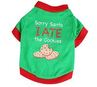 Pet Dog Christmas Shirt Premium Plush Polyester Two Legged Wearable Splicing Design Cute Puppy Party Holiday Outfit for Festivals Daily Life (L)