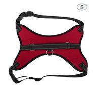 Pet Dog Cloth Chest Straps Anti-shock Breathable Safety Harness Accessory Red (S)