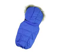 Pet Dog Clothes Cotton Lining Jackets for Cotton Clothes Winter Dog Vest Warm Coat for Dog Puppy Outfits Puppy Hooded Co (Blue XL)