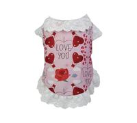 Pet Dog Clothes Cute Cherry Strawberry Dress for Valentine's Day Summer Ideal Pet Supplies for Small and Medium Dogs (C, XL)