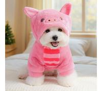 Pet dog clothes in autumn and winter plus velvet warm dogs and cats cute transformation outfit collection. (C6,XL- about 14-18kg)