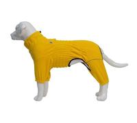 Pet Dog Coat, Warm Shaggy Fleece Four-Legged Clothing Set for Dogs, Thick Jacket for Small and Large Dogs, Pet Warmth Clothing Thickened for Fall and Winter(Yellow,L)
