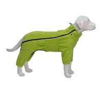 Pet Dog Coat, Warm Shaggy Fleece Four-Legged Clothing Set for Dogs, Thick Jacket for Small and Large Dogs, Pet Warmth Clothing Thickened for Fall and Winter(Green,L)