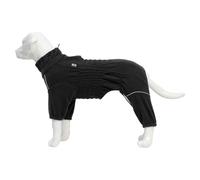 Pet Dog Coat, Warm Shaggy Fleece Four-Legged Clothing Set for Dogs, Thick Jacket for Small and Large Dogs, Pet Warmth Clothing Thickened for Fall and Winter(Black,L)