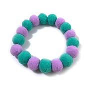 Pet dog collar 50pcs pet Dog Bow Tie Rainbow Flower Hair Ball Necklace Collar Pet Dog Cat Bowties Neckties Dog Grooming Accessories Pet collar(4,Neck size (40-45cm))