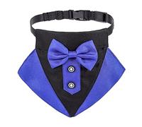 Pet dog collar Adjustable British Style Dog Bandanas Cat Dog Gentleman Scarf Bow Tie Collar Bowknot Wedding Suit Pet Grooming Accessories Pet collar(Gray)