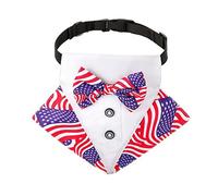 Pet dog collar Adjustable British Style Dog Bandanas Cat Dog Gentleman Scarf Bow Tie Collar Bowknot Wedding Suit Pet Grooming Accessories Pet collar(As show,M)