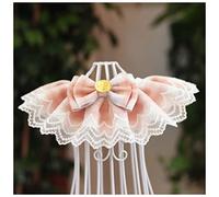 Pet dog collar Original Design Pink Plaid Ribbon Dog Bowtie Organza Cotton Gauze Dog Necklace Bibs Cat Accessories Special Kitten Pet Products Pet collar