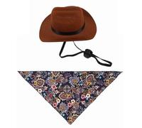 Pet Dog Cowboy Hat Cosplay Hat Puppy Kitten Holiday Costume Party Decor, Clothes Set for Pets (A)