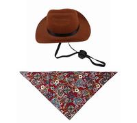 Pet Dog Cowboy Hat Cosplay Hat Puppy Kitten Holiday Costume Party Decor, Clothes Set for Pets (B)