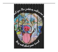Pet-dog-doodle-color-blackOpaque Polyester Shower Curtain, Water-Resistant, Heat-Resistant, 12 C-Shaped Hooks & Stainless Grommets - Shower Curtains, Shower Curtains for Bathroom, Bathroom Shower Curt