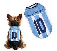 Pet Dog Football Jerseys Costume, Summers Cooling Mesh Fabric, Lightweight Polyester Pet Shirt, Sleeveless Breathable Mesh Puppy Sports Costume, Sizes S-L, Football Sportswearing Pets Clothes