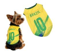 Pet Dog Football Jerseys Costume, Summers Cooling Mesh Fabric, Lightweight Polyester Pet Shirt, Sleeveless Breathable Mesh Puppy Sports Costume, Sizes S-L, Football Sportswearing Pets Clothes