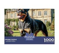 Pet Dog Great Gift Idea 1000 Piece Jigsaw Puzzle -Rottweiler at Manor for Adults Men And Women Educational Game Challenge38x26cm/1000pcs