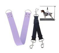 Pet Dog Grooming Belly Strap - 2 Inch Wide Waterproof PVC Belly Support Band Grooming Loop Restraint for Pet Bathing and Grooming(Lilac-short)