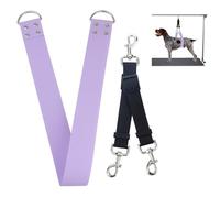 Pet Dog Grooming Belly Strap - 2 Inch Wide Waterproof PVC Support Band, Adjustable Grooming Loop Restraint for Bathing, Trimming & Pet Salon Use(Lilac-long)