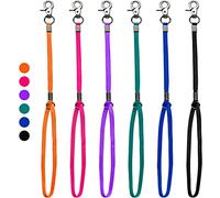 Pet Dog Grooming Loop, Nylon Restraint Noose Adjustable Fixed Cat Safety Tether Straps for Grooming Table/Bathtub - 6 Pack, 6 Color