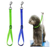 Pet Dog Grooming Loops - 2 Pack Adjustable Nylon Restraint Noose, Arm Accessories, Fixed Bathing Safety Tether Straps for Grooming Table Bathtub (Style 1)