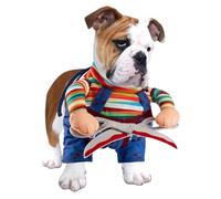 Pet Dog Halloween Scissors Style Doll Costume for Cat Puppy and Medium Size Dog, Adjustable Funny Cosplay Party Clothes (Small)