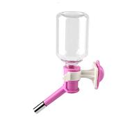 Pet Dog Hanging Drinking Bottle Head Fountain, Wireless Pet Water Dispenser with Stainless Steel Nozzle, Automatic Bite - Activated Waterer for Cage, Doghouse or Wall Mount, 150ml/ (Medium 250ml)