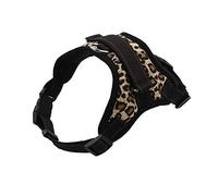 Pet Dog Harness Soft Breathable No Pull Walk Harness Vest Canvas Harness for Small Medium Puppy Pets Products(XS,Leopard)