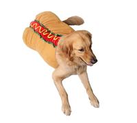 Pet Dog Hot Dog Costume, Polyester Halloween Cosplay Outfit Size Xxs | Elastic Neck, Comfortable Fit, Easy on, Fashionable Styling for Dogs and Cats during Seasonal Dress-Up