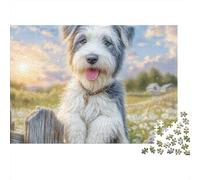 Pet Dog Jigsaw Puzzle 1000Pc for Adults Dog Peeking over Fence Impossible Educational Game | Great Gift Idea 70x50cm/1000pcs