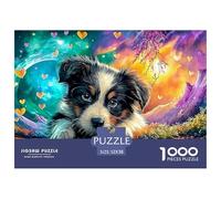 Pet Dog Jigsaw Puzzles for Adults Difficult Challenges 1000 Pieces Difficult Hard Jigsaw Puzzles for Man And Woman with Letters on Back 52x38cm/1000pcs