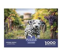 Pet Dog Jigsaw Puzzles Puzzle for Adults Recycled Paper for Aduls 1000 Pieces Puzzle Fun Dalmatian in Lavenderand Challenging Family Game 52x38cm/1000pcs