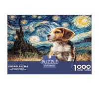 Pet Dog Jigsaw Puzzles Puzzles 1000 Pieces Educational Games 100% Recycled Cardboard Beautiful Decoration Puzzle Puzzle Game for The Whole for Women Puzzle for Adults 38x26cm/1000pcs