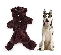 Pet Dog Jumper Warm Winter Coat - Soft Coral Fleece, Cozy Dinosaur Style, Easy Buckle & Elastic Fit, Small to Extra Large, Comfortable Pet Clothing