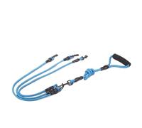 Pet Dog Leash Nylon Rope Double Dual Two Heads Dogs Leash 2 Way Coupler Walk Two and More Dogs Collars Harness Leads Dog Leashes(Blue 3 ropes)