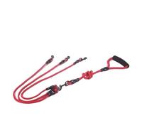 Pet Dog Leash Nylon Rope Double Dual Two Heads Dogs Leash 2 Way Coupler Walk Two and More Dogs Collars Harness Leads Dog Leashes(Red 3 ropes)