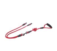 Pet Dog Leash Nylon Rope Double Dual Two Heads Dogs Leash 2 Way Coupler Walk Two Dogs Collars Harness Leads Dog Leashes(Red)