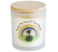 Pet Dog Loss Remembrance Candle. Beautifully Fragranced Memorial Gift for Pet Lovers by Rainbow Bridge Friends