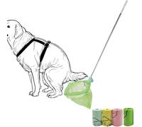 Pet Dog Poop Scooper With Long Handle, No Touch Desperate-to-potty Poop Holder Collapsible Dog Pooper Outfit for Large Medium Small Dogs Outing Walking